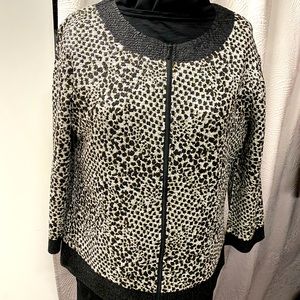 CHICO'S Tavelers Cheetah Leopard Print Full Zip Jacket - Chico's Size 2 (L/162
